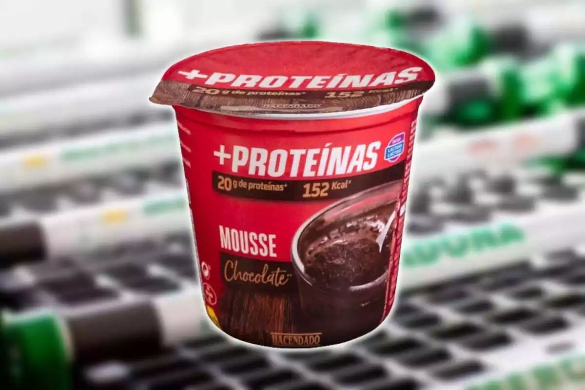 Tarro de yogur de proteínas de chocolate de Mercadona